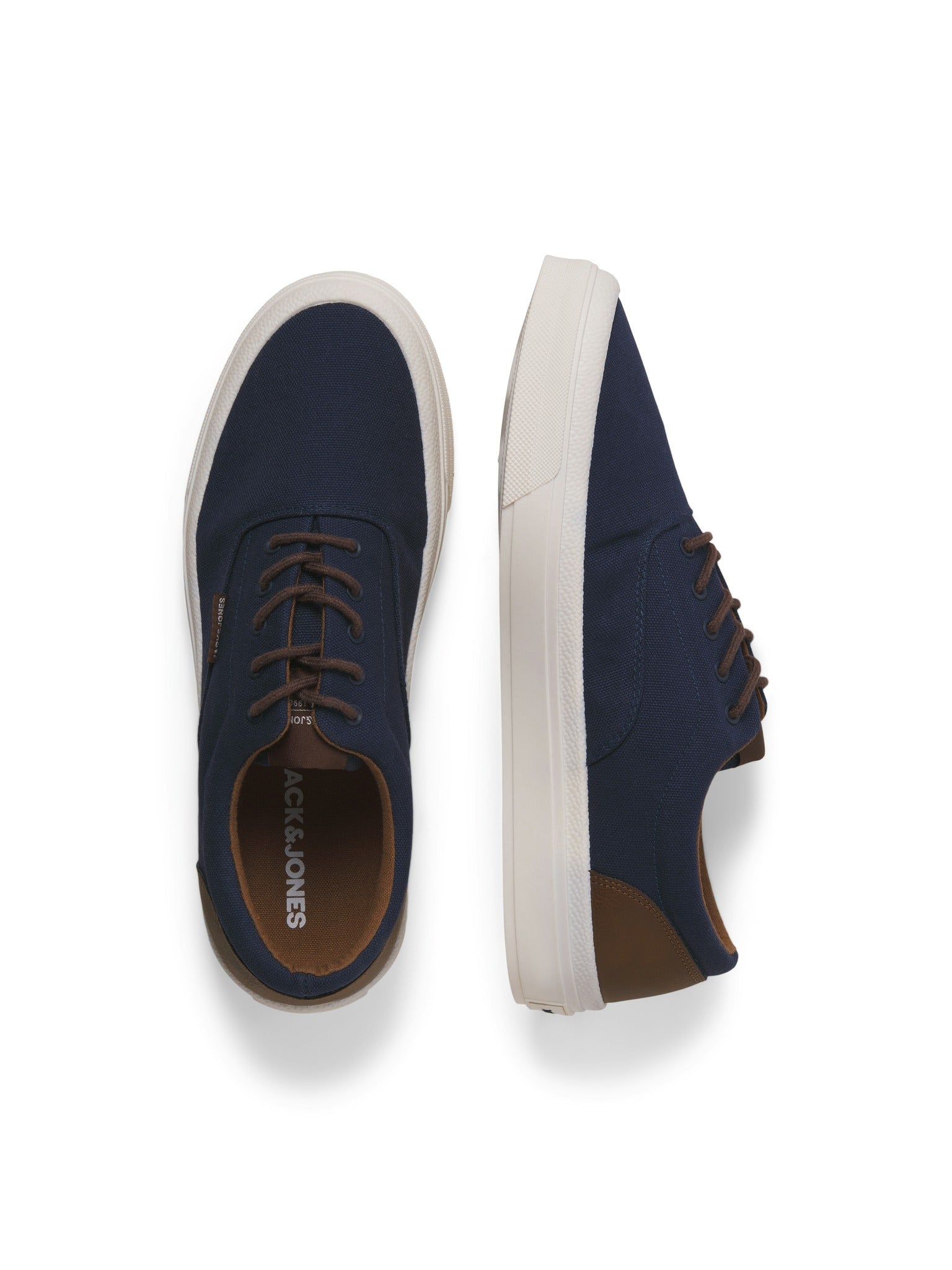 JACK & JONES Islington Canvas Sneaker in Navy Blazer front view