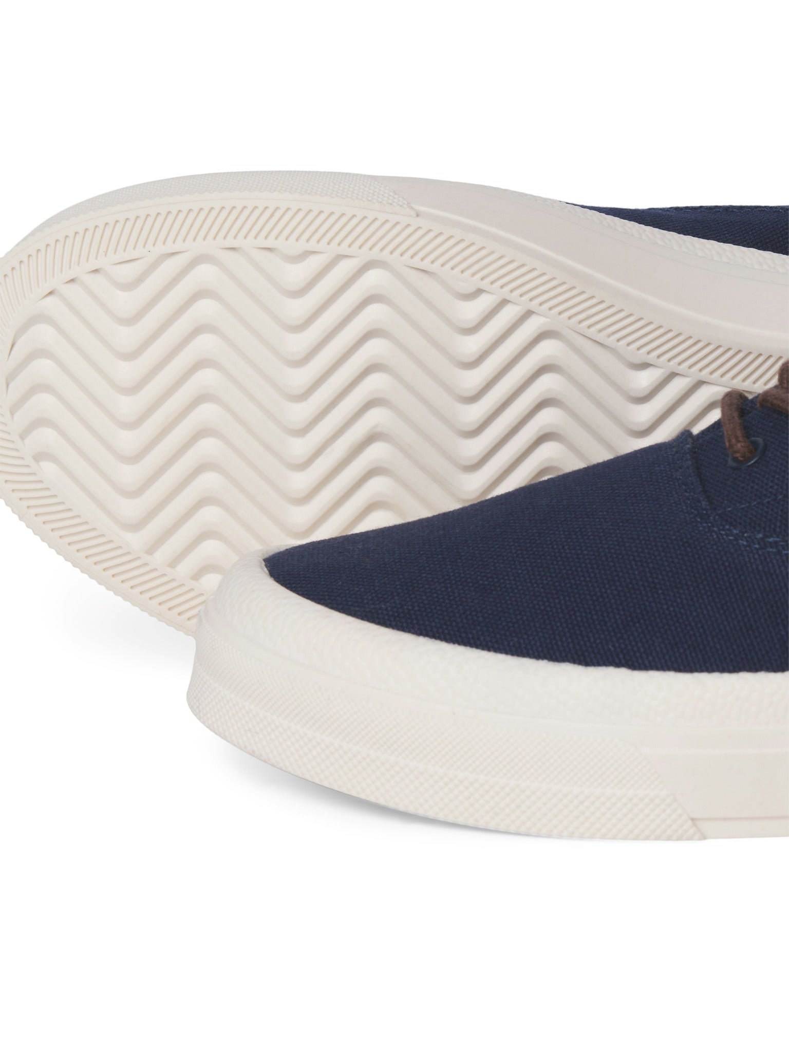 JACK & JONES Islington Canvas Sneaker in Navy Blazer sole detail