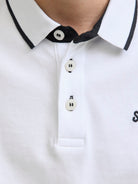 Jack Jones Youths Jack Jones Junior Classic White Paulos Polo Shirt White back view