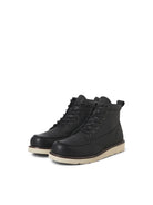 JACK & JONES Toronto Leather Boot in Black lace-up boot