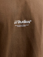 JACK & JONES Jjesoho Tee Crew Neck in Cocoa logo print detail