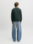 JACK & JONES Soho Sweatshirt Crew Neck in Scarab back view on model