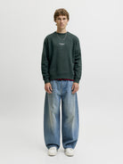 JACK & JONES Soho Sweatshirt Crew Neck in Scarab full length view