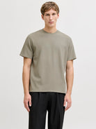 JACK & JONES Eaustin Short Sleeve Tee - Vetiver Vetiver front view