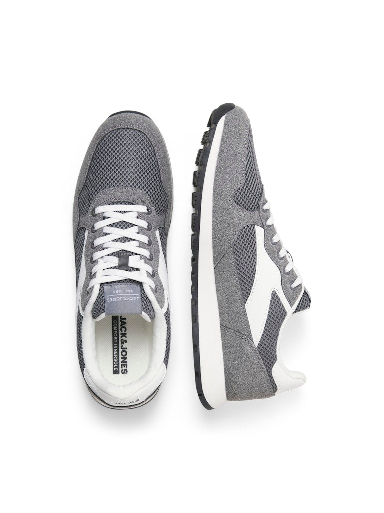 JACK & JONES Swindon Combo Sneaker Noos frost gray sneaker top and side view