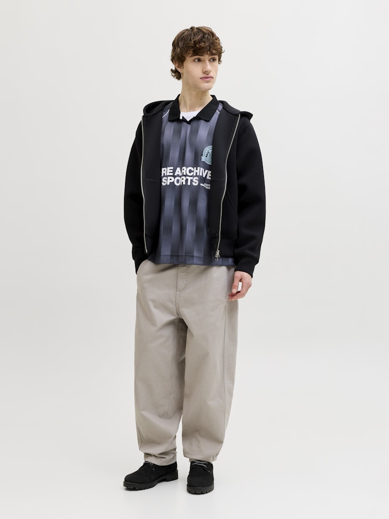 JACK JONES CORE Breeze Football Aop Mesh Tee-Black BLACK side view