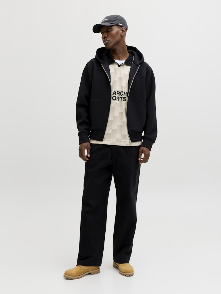 JACK JONES CORE Breeze Football Aop Mesh Tee-Sweet Corn Sweet Corn flat front view