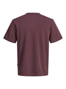 JACK & JONES Fusion Chest Brand Tee Crew in Fudge back view