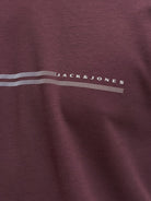 JACK & JONES Fusion Chest Brand Tee Crew in Fudge chest logo print detail