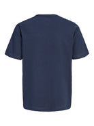 Jack Jones Youths Alliance Junior Boys Tee-Navy Blazer Navy Blazer model front view