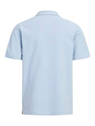 Jack Jones Youths Alliance Junior Boy Polo Shirt-Celestial Blue Celestial Blue close up view