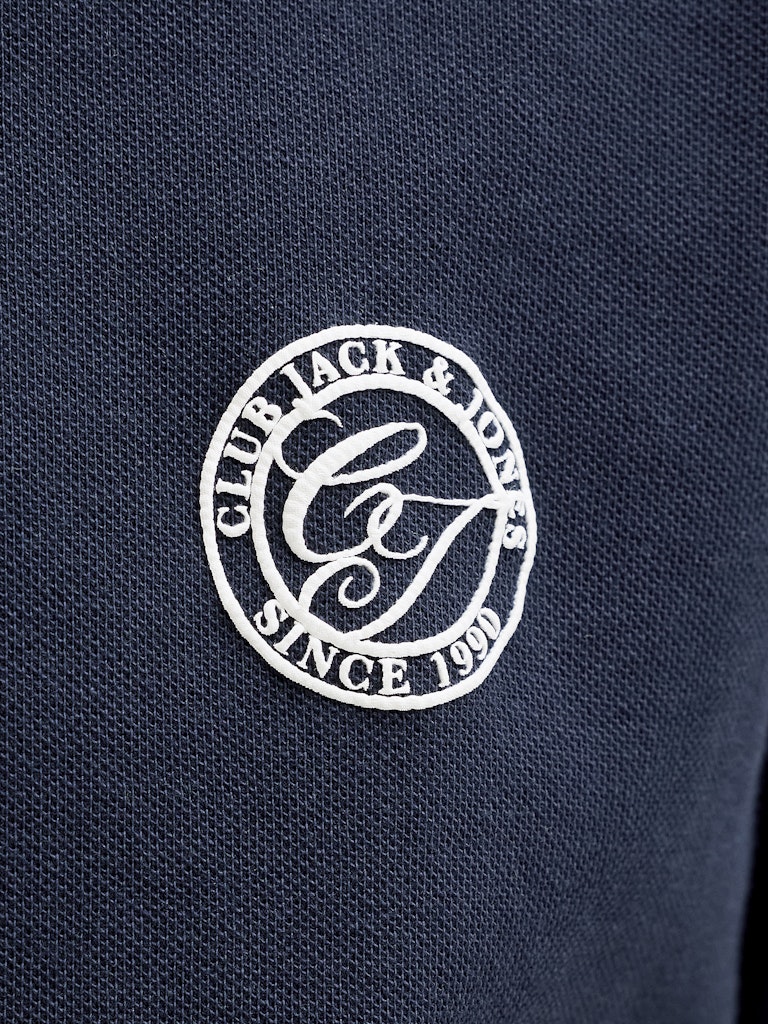 Jack Jones Youths Alliance Junior Boys Polo Navy Blazer logo embroidery detail