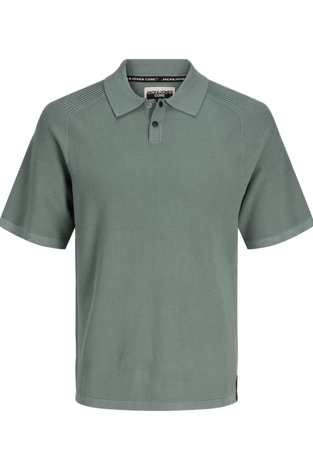 Fusion Knit Badge Polo Shirt-North Atlantic Green