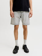 JACK & JONES Tony Originals Grey Denim Shorts Grey Denim front view