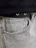 JACK & JONES Tony Originals Grey Denim Shorts Grey Denim flat front view
