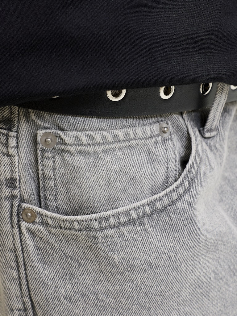 JACK & JONES Tony Originals Grey Denim Shorts Grey Denim flat front view