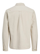JACK JONES PREMIUM Rayle Linen Solid Long Sleeve Shirt-Moonstruck Moonstruck close up view