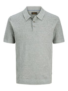 JACK & JONES Riley Knit Short Sleeve Polo in Laurel Wreath twist front view