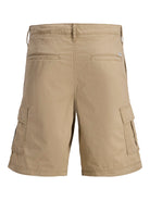 JACK & JONES Cole Matty Mid Cargo Short -Crockery CROCKERY flat front view