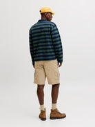 JACK & JONES Cole Matty Mid Cargo Short -Crockery CROCKERY back view