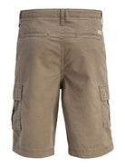 Jack Jones Youths Cole Matty Cargo Shorts -Crocodile Crocodile model front view