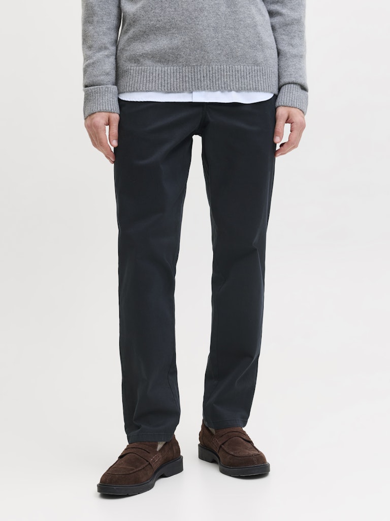 JACK & JONES Ollie Vance Relaxed Fit Chino dark navy trousers front view