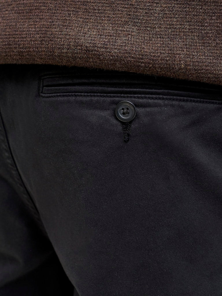 JACK & JONES Ollie Vance Chino Noos black trousers back pocket detail