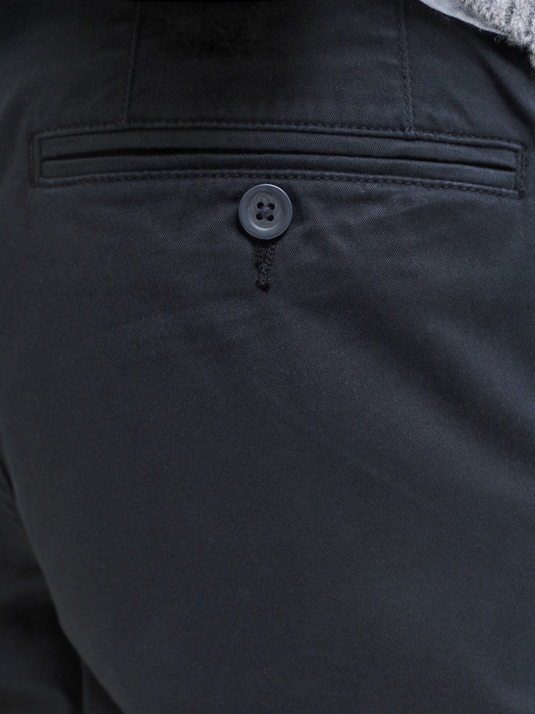 JACK & JONES Ollie Vance Relaxed Fit Chino dark navy trousers back pocket detail