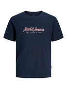 Jack Jones Youths Montauk Type Front Tee Junior-Sky Captain Sky Captain back view