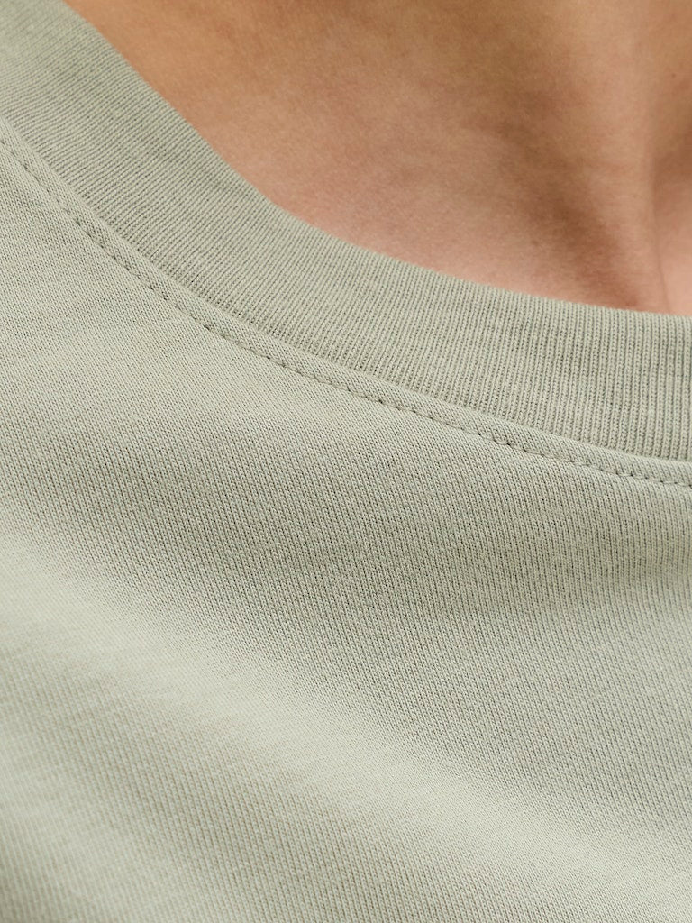 Jack Jones Youths Montauk Type Front Tee Cn Jnr-Seagrass seagrass neckline detail