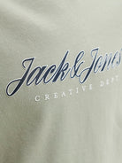 Jack Jones Youths Montauk Type Front Tee Junior-Seagrass Seagrass close up view