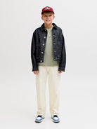 Jack Jones Youths Montauk Type Front Tee Junior-Seagrass Seagrass model front view