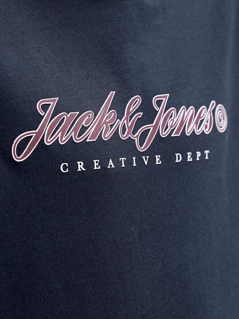Jack Jones Youths Montauk Type Front Tee Cn Jnr-Sky Captain sky captain logo print detail