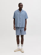 Full length model view of Jack and Jones short sleeve resort shirt