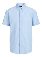 JACK JONES PREMIUM Summer Linen Shield Short Sleeve Dutch Canal Shirt Dutch Canal side view