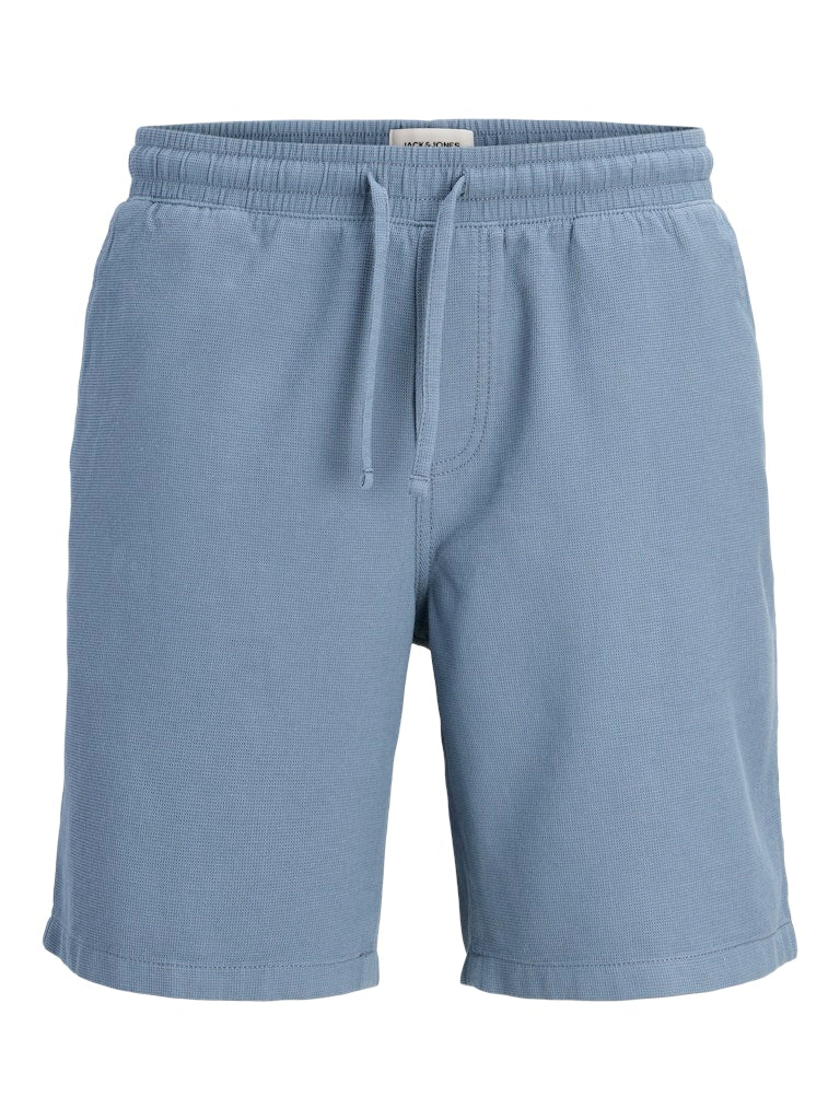 JACK & JONES Jaiden Waffle Resort Short in Blue Mirage front view