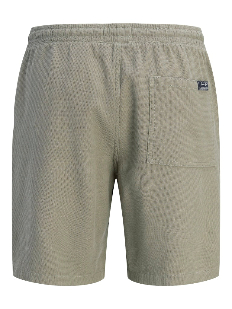 JACK & JONES Jaiden Waffle Resort Short in Vetiver back view