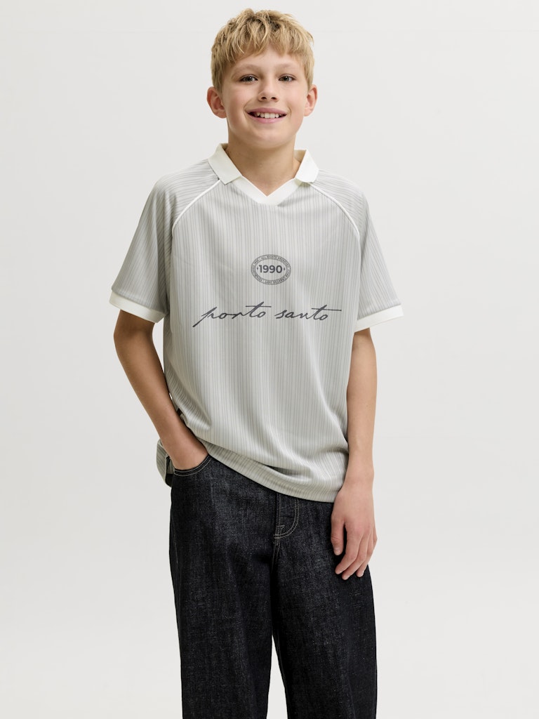 Jack Jones Youths Eterna Football Junior Boys Vapor Blue Polo Vapor Blue front view