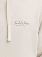 JACK & JONES Archive Graphic Sweat Hoodie in Moonbeam logo detail