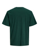 JACK & JONES Frederiksberg Monogram Crew Neck Tee in Pine Grove back view