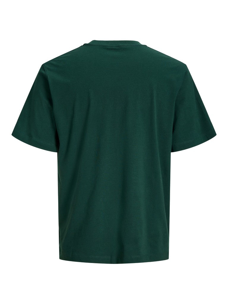 JACK & JONES Frederiksberg Monogram Crew Neck Tee in Pine Grove back view