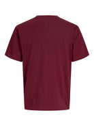 JACK & JONES Frederiksberg Monogram Crew Neck Tee in Chocolate truffle back view