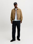 JACK & JONES Frederiksberg Monogram Crew Neck Tee in Ice Water full length model view
