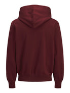 JACK & JONES Frederiksberg Monogram Sweat Hoodie in Chocolate truffle back view