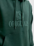 JACK & JONES Frederiksberg Monogram Sweat Hoodie in Pine Grove logo print detail