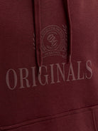 JACK & JONES Frederiksberg Monogram Sweat Hoodie in Chocolate truffle logo print detail