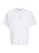 JACK & JONES Club Small Badge T-Shirt in Bright White front view