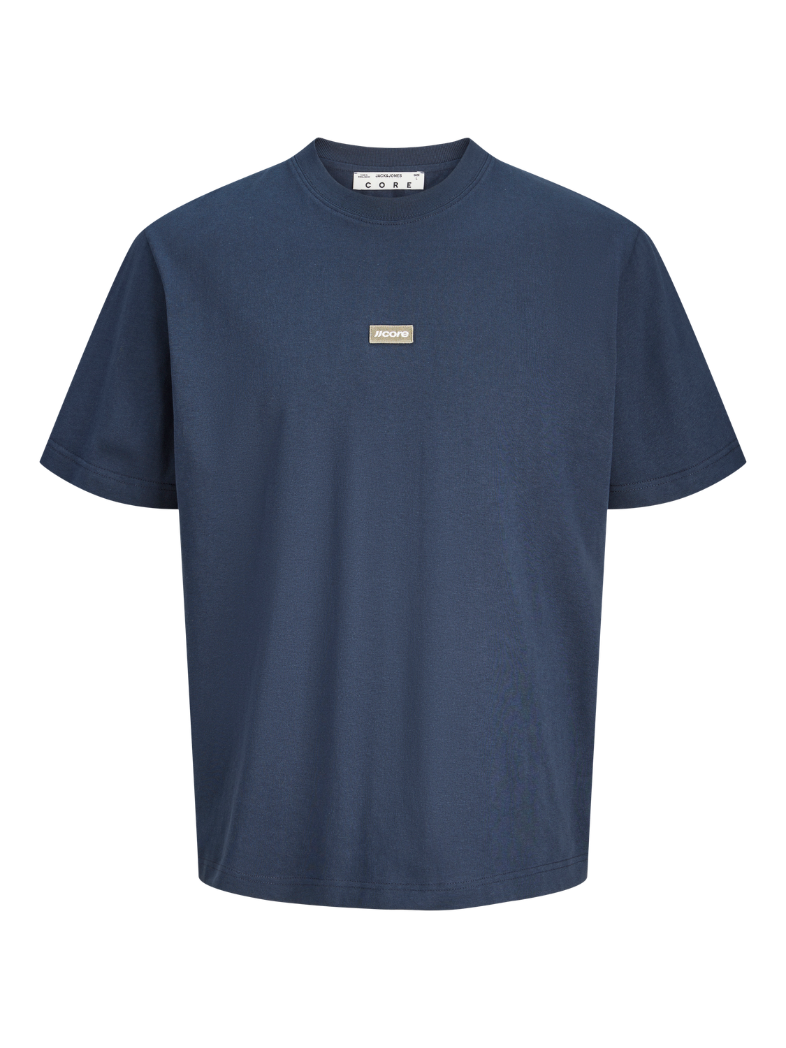 JACK & JONES Club Small Badge T-Shirt in Outer Space front view
