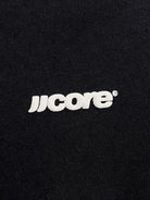JACK & JONES Club Back Script Crew Neck Tee in Black logo detail