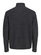 JACK & JONES Frederiksberg Ollie Knit Half Zip in Black back view